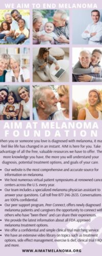 Information about AIM’s Resources Melanoma Patients &amp; Families